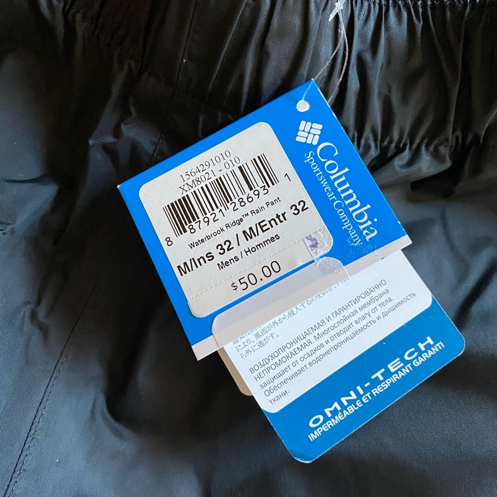 NWT Columbia waterproof pants